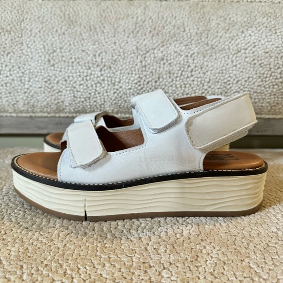 MIZ MOOZ Violetta White Leather Platform Adjustable Sport Sandal Sz 39 - Picture 3 of 15